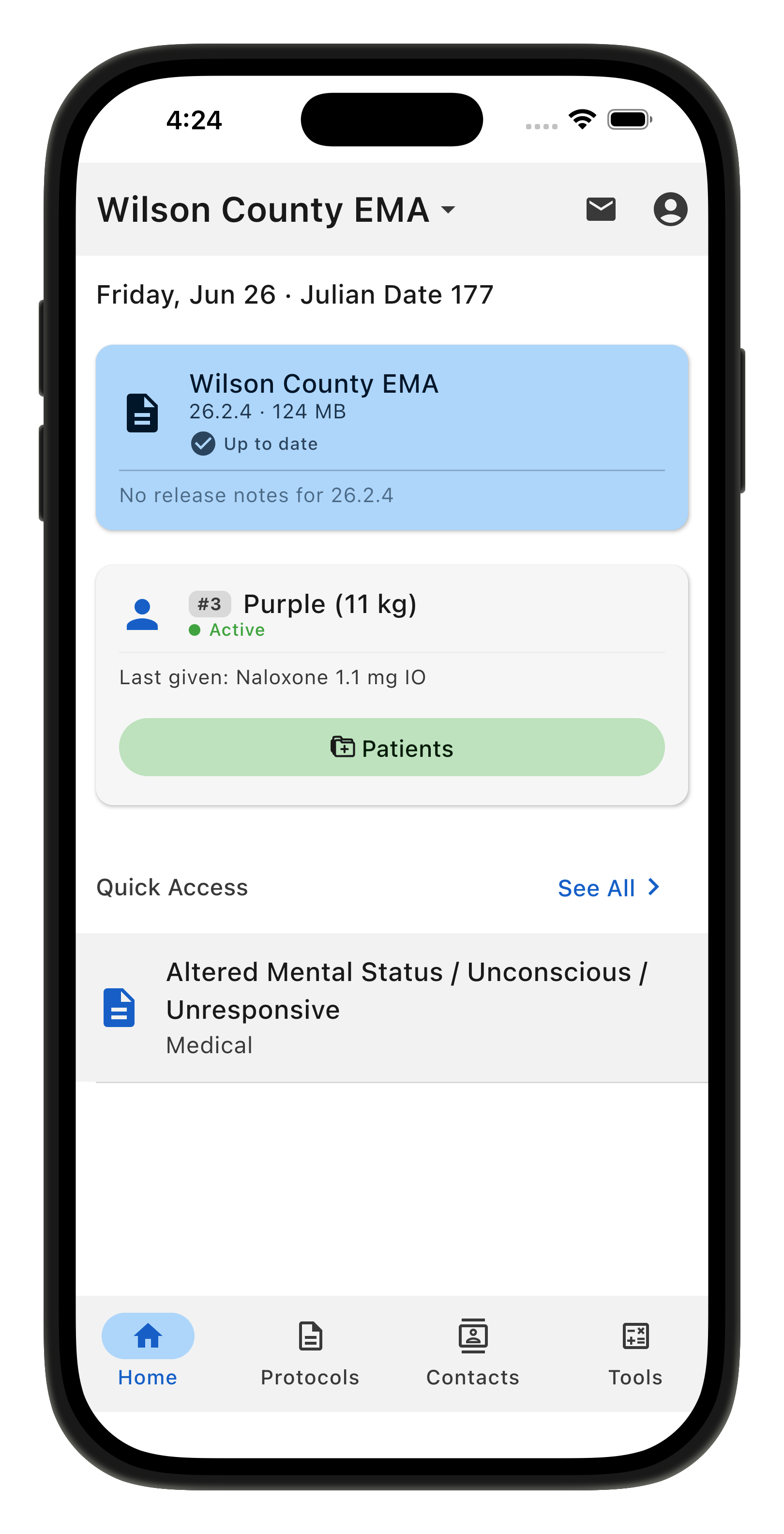 Patient Home Page