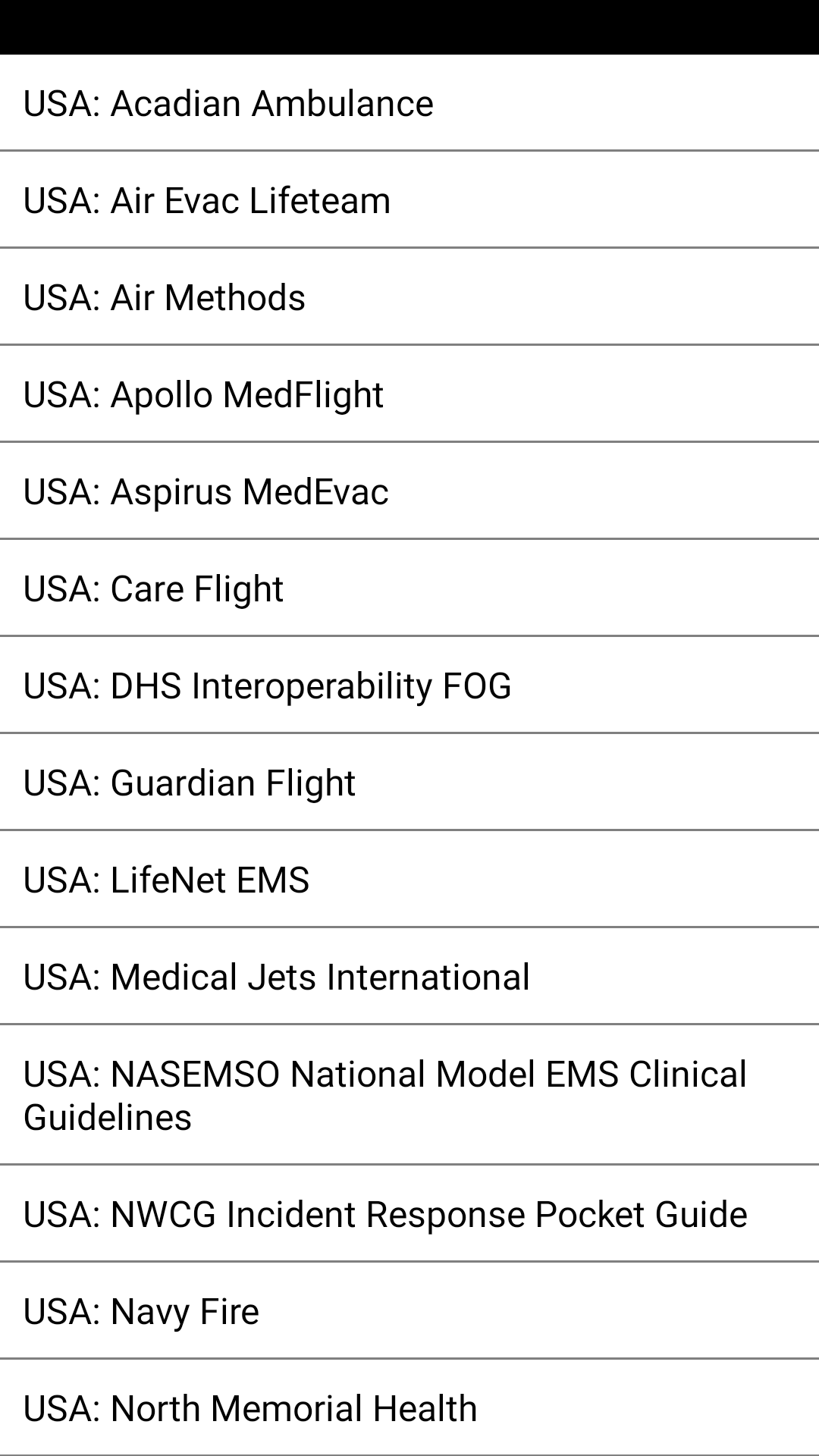 Screenshot of PPP for Android showing list of available protocols