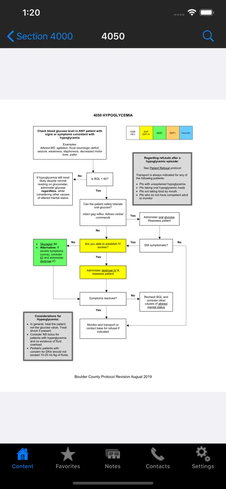Screenshot of PPP for iOS showing an open protocol